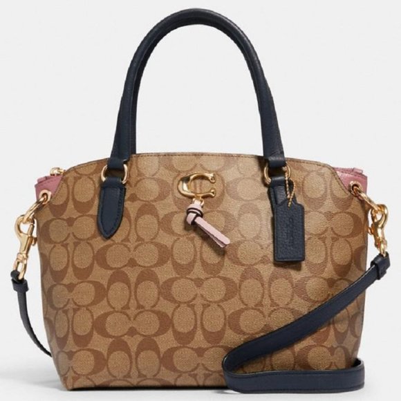 *$249 *NEW* COACH Im/Khaki/Midnight Multi SATCHEL - Picture 10 of 14
